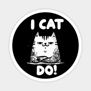 I cat do Cool Tattoo Cat (Back Print) Magnet